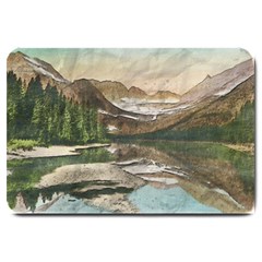 Glacier National Park Scenic View Large Doormat  by Sudhe