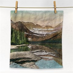 Glacier National Park Scenic View Face Towel by Sudhe