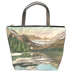 Glacier National Park Scenic View Bucket Bag by Sudhe