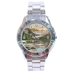 Glacier National Park Scenic View Stainless Steel Analogue Watch by Sudhe