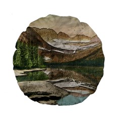 Glacier National Park Scenic View Standard 15  Premium Round Cushions by Sudhe