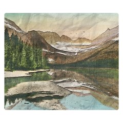 Glacier National Park Scenic View Double Sided Flano Blanket (small)  by Sudhe