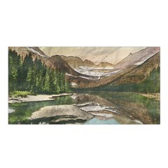 Glacier National Park Scenic View Satin Shawl by Sudhe