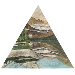 Glacier National Park Scenic View Wooden Puzzle Triangle by Sudhe