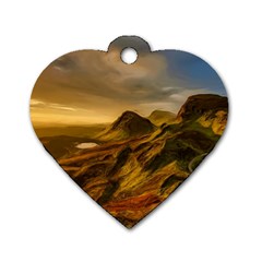 Painting Oil Painting Photo Painting Dog Tag Heart (two Sides)