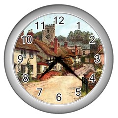 East Budleigh Devon Uk Vintage Old Wall Clock (Silver)