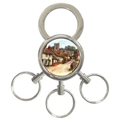 East Budleigh Devon Uk Vintage Old 3-Ring Key Chain