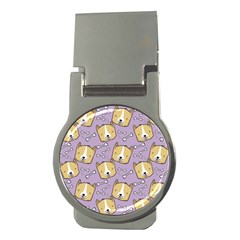 Corgi Pattern Money Clips (round)  by Sudhe