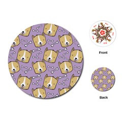 Corgi Pattern Playing Cards Single Design (round) by Sudhe