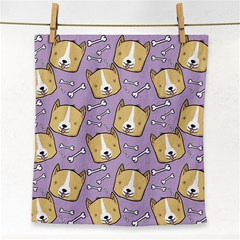 Corgi Pattern Face Towel by Sudhe