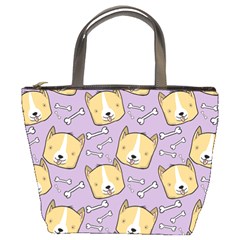 Corgi Pattern Bucket Bag by Sudhe