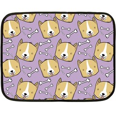 Corgi Pattern Fleece Blanket (mini) by Sudhe