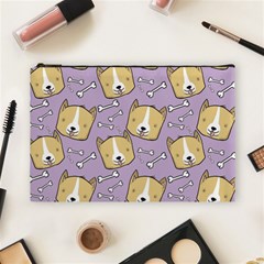 Corgi Pattern Cosmetic Bag (large) by Sudhe