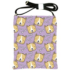 Corgi Pattern Shoulder Sling Bag by Sudhe