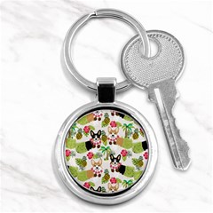 Corgis Pattern Key Chain (round) by Sudhe