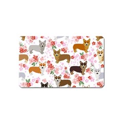 Corgis Corgi Pattern Magnet (name Card) by Sudhe