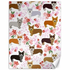 Corgis Corgi Pattern Canvas 18  X 24  by Sudhe