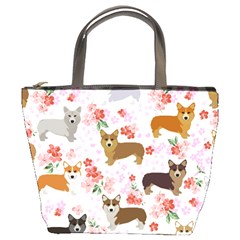 Corgis Corgi Pattern Bucket Bag by Sudhe