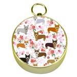 Corgis Corgi Pattern Gold Compasses Front