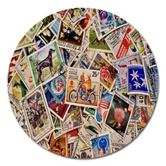 Stamp Magnet 5  (round) by ArtworkByPatrick