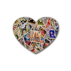 Stamp Heart Coaster (4 Pack)  by ArtworkByPatrick