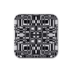 Bw 2 Rubber Coaster (square)  by ArtworkByPatrick