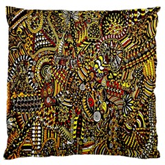 Drawn Large Flano Cushion Case (one Side) by ArtworkByPatrick