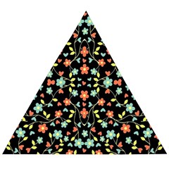 Flowers-2 Wooden Puzzle Triangle