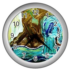 Wood Horsey-1-1 Wall Clock (silver) by bestdesignintheworld