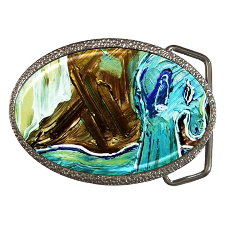 wood horsey-1-1 Belt Buckles