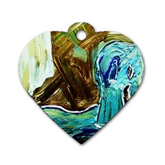 Wood Horsey-1-1 Dog Tag Heart (two Sides)