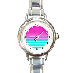 Portable Network Graphics Round Italian Charm Watch by Sudhe