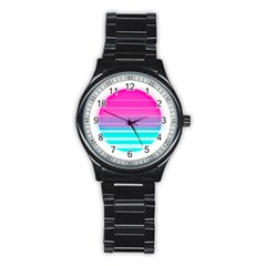 Portable Network Graphics Stainless Steel Round Watch by Sudhe