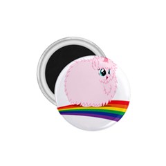 Pink Fluffy Unicorns Dancing On Rainbows Drawing 1 75  Magnets by Sudhe