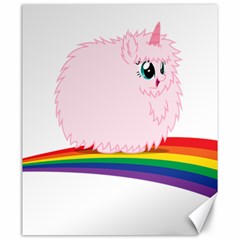 Pink Fluffy Unicorns Dancing On Rainbows Drawing Canvas 20  X 24  by Sudhe