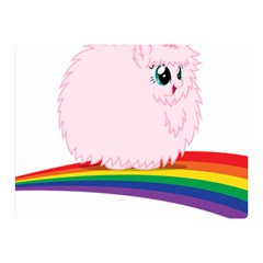 Pink Fluffy Unicorns Dancing On Rainbows Drawing Double Sided Flano Blanket (mini)  by Sudhe