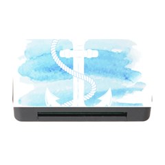 Anchor Watercolor Painting Blue Memory Card Reader With Cf by Sudhe