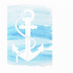 Anchor Watercolor Painting Blue Large Garden Flag (two Sides) by Sudhe