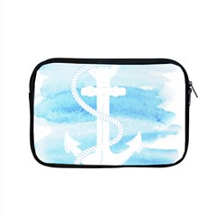 Anchor Watercolor Painting Blue Apple Macbook Pro 15  Zipper Case by Sudhe