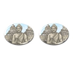 Borobudur Temple Cufflinks (oval) by Sudhe