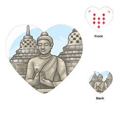 Borobudur Temple Playing Cards Single Design (heart) by Sudhe