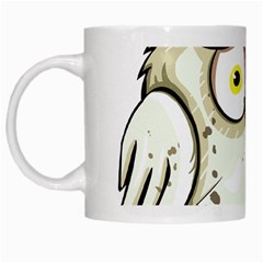 Owl Bird Eyes Cartoon Good White Mugs by Sudhe