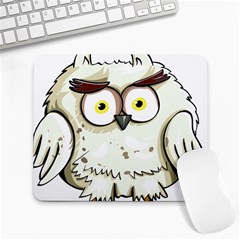 Owl Bird Eyes Cartoon Good Large Mousepads by Sudhe