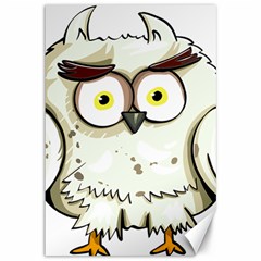 Owl Bird Eyes Cartoon Good Canvas 12  X 18  by Sudhe