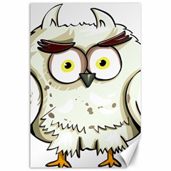 Owl Bird Eyes Cartoon Good Canvas 24  X 36  by Sudhe