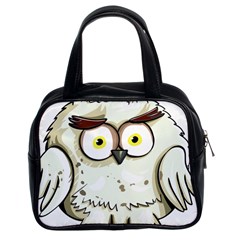 Owl Bird Eyes Cartoon Good Classic Handbag (two Sides) by Sudhe