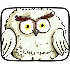 Owl Bird Eyes Cartoon Good Double Sided Fleece Blanket (mini)  by Sudhe