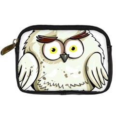 Owl Bird Eyes Cartoon Good Digital Camera Leather Case by Sudhe