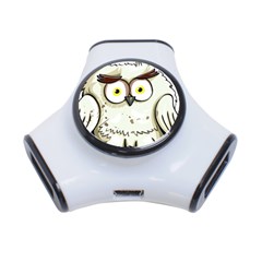 Owl Bird Eyes Cartoon Good 3-port Usb Hub by Sudhe