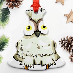 Owl Bird Eyes Cartoon Good Christmas Tree Ornament (two Sides) by Sudhe